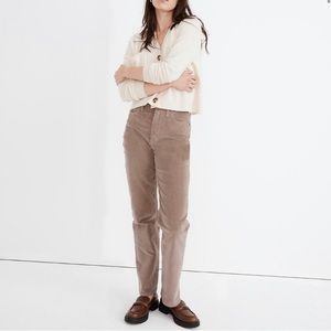 Madewell The Petite Perfect Vintage Straight Jean: Corduroy Edition